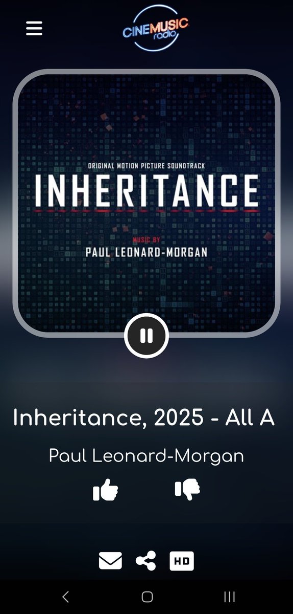 Cinemusic_Radio's tweet photo. J'écoute Paul Leonard-Morgan - Inheritance, 2025 - All A Misunderstanding sur CINEMUSIC Radio !
https://t.co/39vZDmdYsM #filmmusic #soundtrack #musiquedefilm #musiquedefilms #cinemusic #cinemusicradio #dabplus #dabplusfr #dabradio https://t.co/tmm8gEXDGA