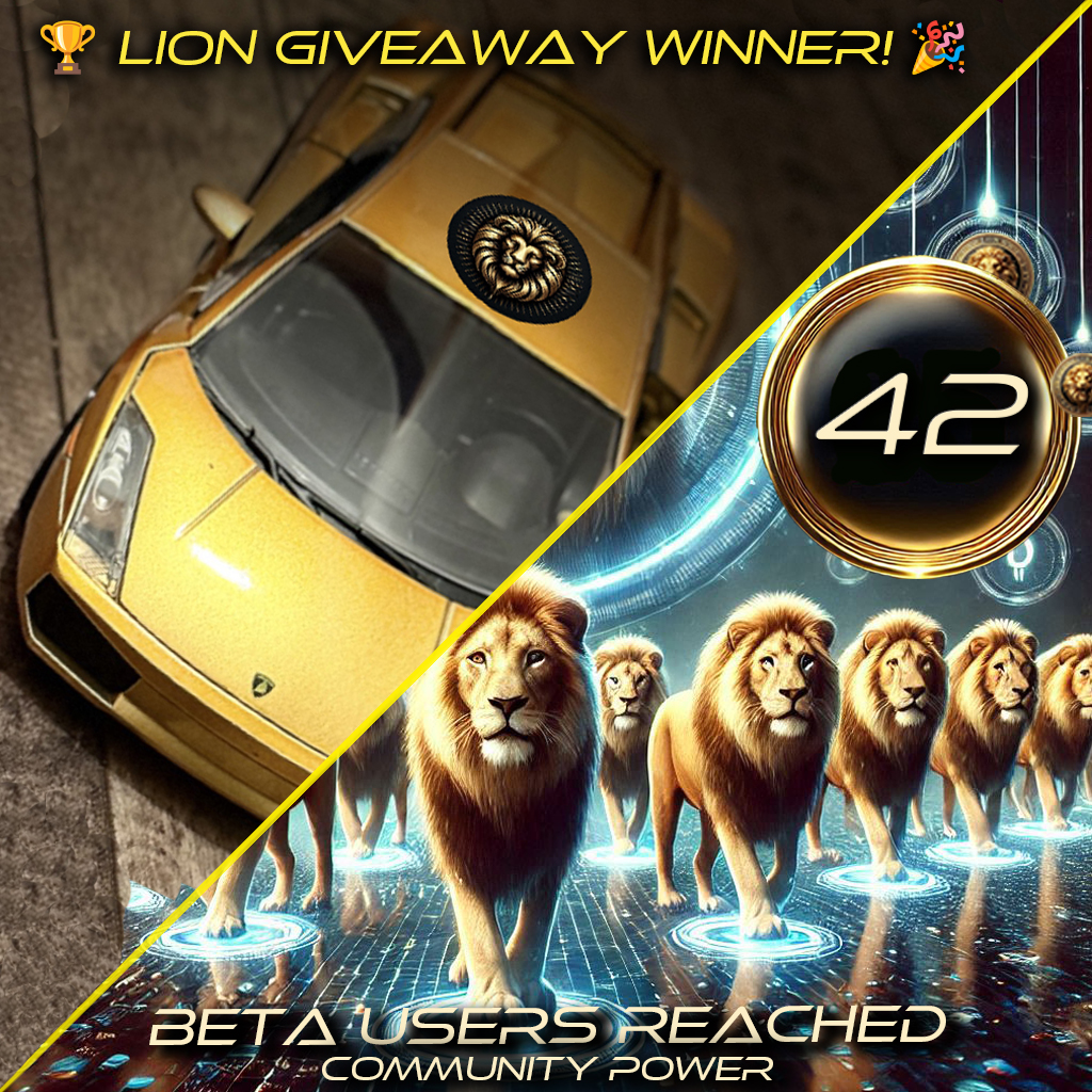 📢 **LION Community Giveaway – We Have a Winner!** 🦁🎉

The moment has arrived! 🚀 The winner of our **Golden Lamborghini - Exclusive Edition (1:24 Scale) with Lion Emblem** 🏆🎁 has been selected!

🎯 **Winner ID (last 2 digits): ...34**

🔍 **How was the winner chosen?**
The