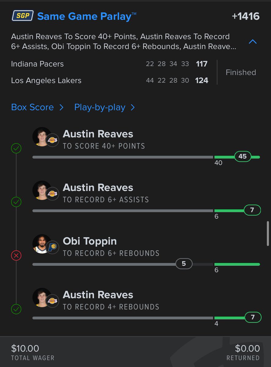 Them miss by either  1 rebound or 1 point or 1 assist be rough on the mind #parlay #betlife ….