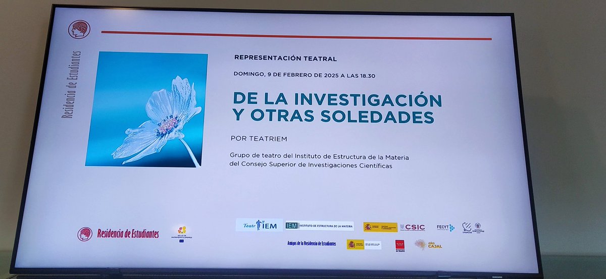 Nos vemos esta tarde en la Residencia de Estudiantes. 🎭