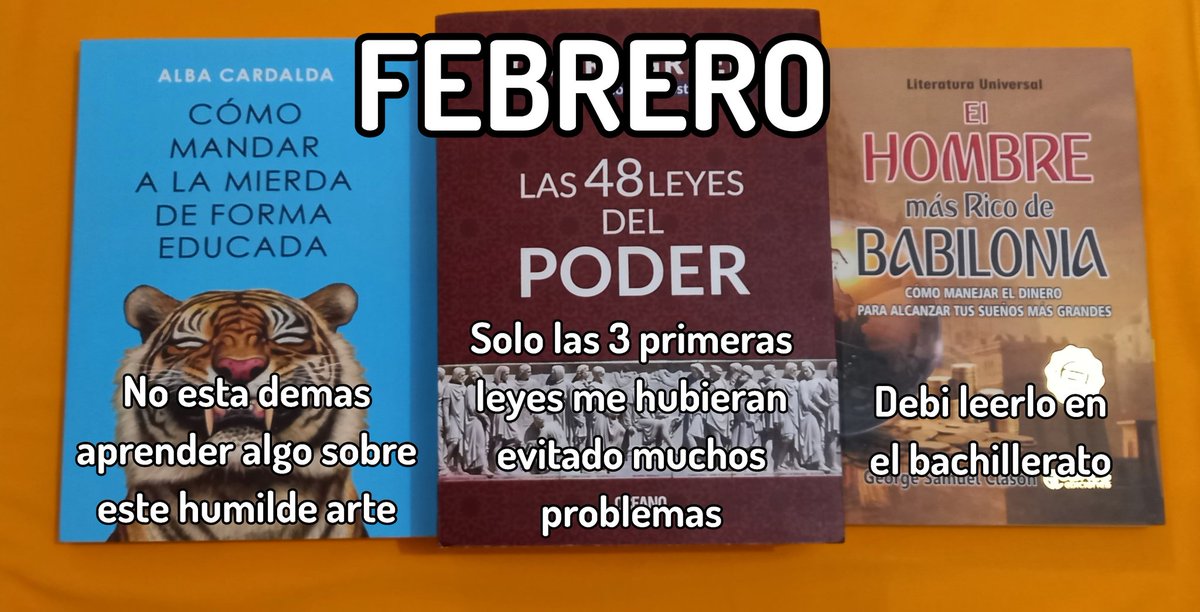 jumbologox's tweet image. Toda va según el plan 📚 
#Las48LeyesdelPoder
#ElHombremasRicodeBabilonia
#ComoMandaralaMierdadeFormaEducada