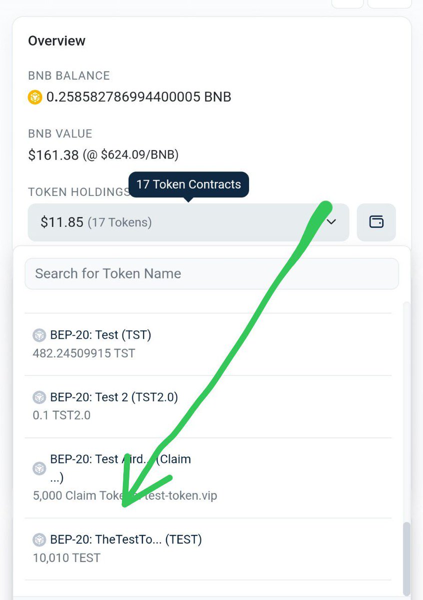 0xJohn_Crypt's tweet photo. @VardyXBT_ @cz_binance TEST $TST Dev wallet 1% supply of OG $TEST. 

OG $TEST ca: 0x033CAfB16794448F842B9500f92F4Cd139B8B4F2 https://t.co/WSeTBRTym8