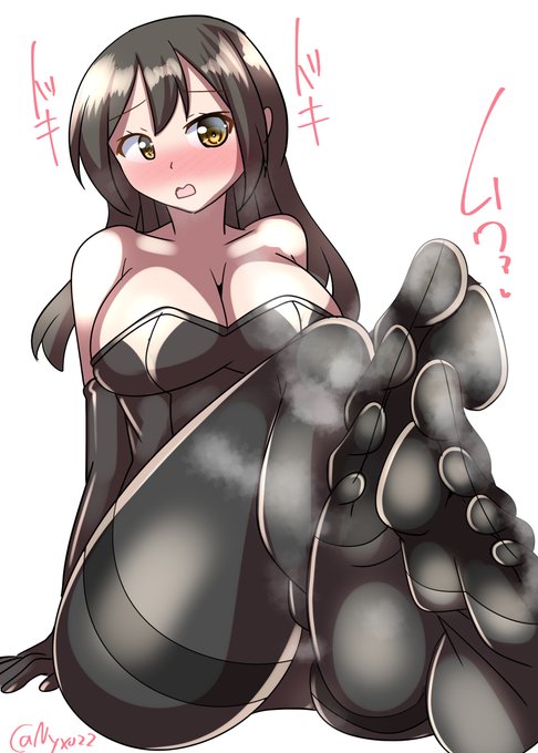 「司令…親潮の足裏…そんなにいいですか…?///」  ムレムレ黒タイツ足裏を嗅がせてくれる親潮チャン(ˇωˇ)連続1801日目  #艦これ版真剣お絵描き60分一本勝負_20250209#艦これ版深夜の真剣お絵描き60分一本勝負 #10000日チャレンジ #めび環んどろ #親潮 