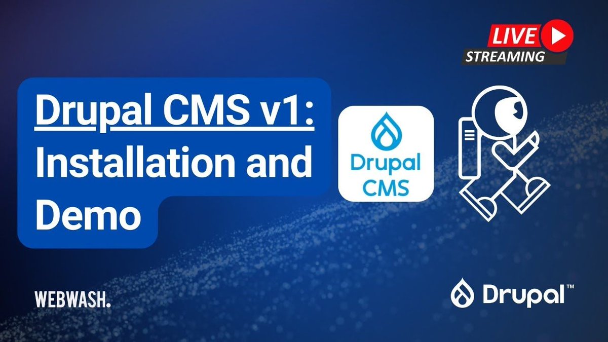 reisquarteu's tweet image. #DrupalCMS v1: Installation and Demo. youtube.com/live/jXG0wbASm… #tutorial