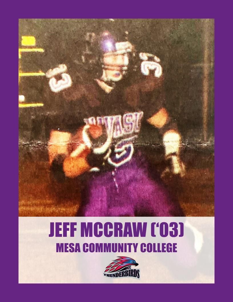 LHHS_FB's tweet image. Next Level Knights Spotlight: Jeff McCraw 🏈 Jeff had an outstanding 2003 senior season with 423 receiving yards, 62 tackles (33 solo), 14 TFLs, 9 sacks, 4 forced fumbles, and 4 recoveries! His dominance earned him a spot at Mesa Community College. #NextLevelKnights #KnightUp⚔️