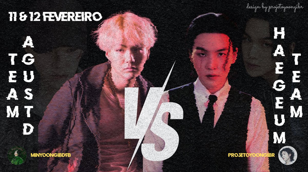 projetoyoongibr's tweet image. 🇧🇷⚔️🇧🇩 BATALHA DE STREAM 🇧🇩⚔️🇧🇷

Time #AgustD 🇧🇩 vs Time #Haegeum 🇧🇷

— Quem será o vencedor?

Venha se juntar a nós neste campo de batalha com música e emoção 
🗓️: 11 e 12 de fevereiro BRT
⏰: 12:00 BRT
📍: @MinYoongiBDfb  &amp;amp; @projetooyoongibr
 
#SUGA #슈가 #Yoongi

Segue o fio🧶