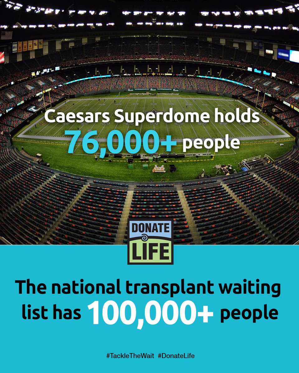 sodanational's tweet photo. We have the power to #TackletheWait. Register your decision to be an organ, eye, and tissue donor today at https://t.co/IdT3uL7rNY https://t.co/KyfLmQObFx