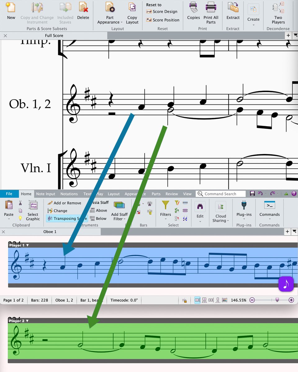 AvidSibelius's tweet photo. Decondense staves in your score into individual parts with a simple on-click operation — Now available in Sibelius 2025.2
▶️ https://t.co/PIRbbCzjRD
#musicnotation #sibelius #stafffilters #newfeatures #sheetmusic #composing #arranging #notationsoftware #avid https://t.co/m0Tfn3Mhid