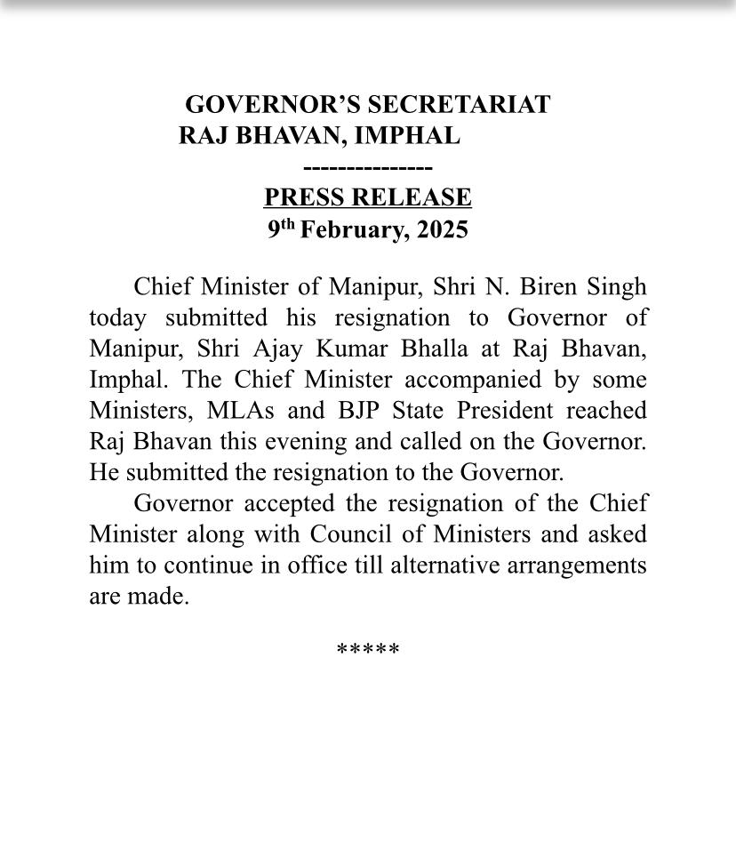 What a play to avoid major headache for the slotted Budget Session of #Manipur Assembly! Major heightened dissidence within BJP ranks, the audio tape case at SC has brought this new twist, the yes no of the NPP..the plot thickens and of course the CM face still remains!