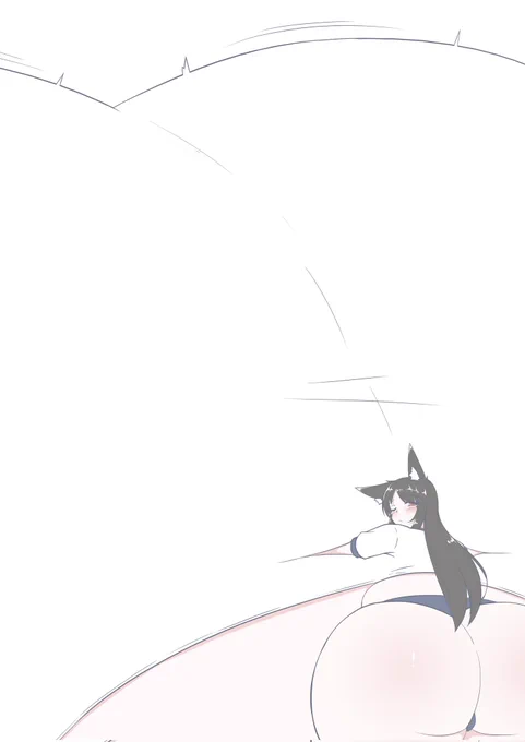 突然どんどん大きくなっていくブルマおきつねさん 