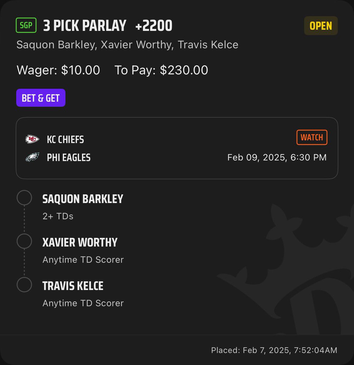 ItsPmac's tweet photo. @DKSportsbook #LetDKCook https://t.co/2Cd4qm6h5N