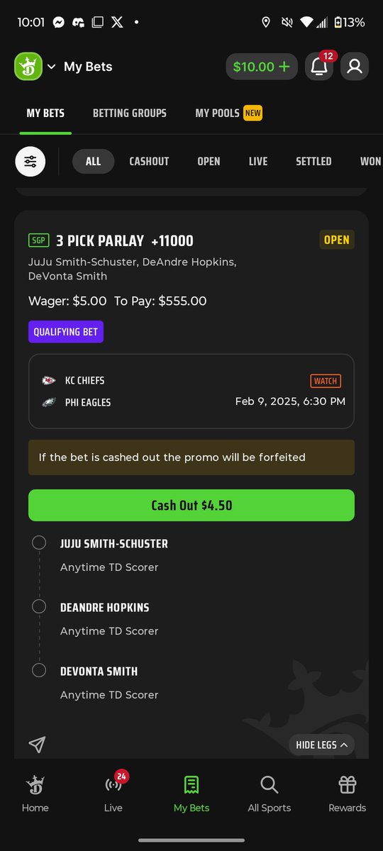 ChrisSpadolini's tweet photo. @DKSportsbook #LetDKCook https://t.co/cB6OXWzlmT