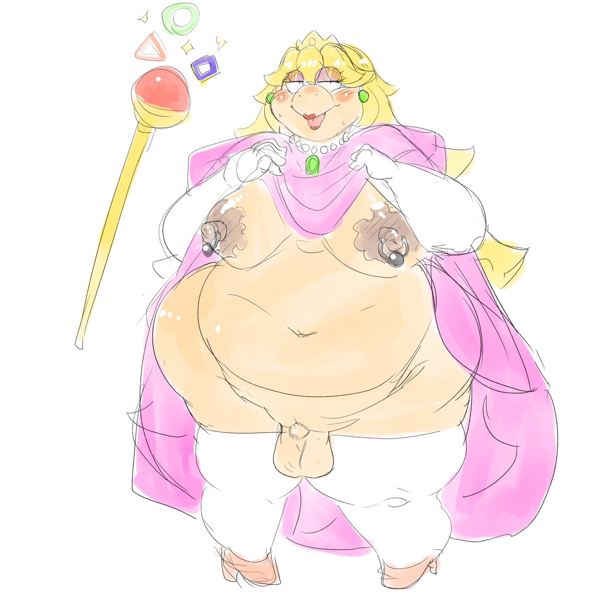 マ〇オ映画の女装カメ〇ク姫めちゃくちゃ好きです。
多分姫の恰好して毎日のようにクッ〇の夜伽してるんだろうなぁとか色々エロい創造ができてるところに外人さんの描いたファンアートとか見てしまったので脳を焼かれた感じがする
で描いた
落書きだけど…なんというかドえらいエッチだとおもいました 