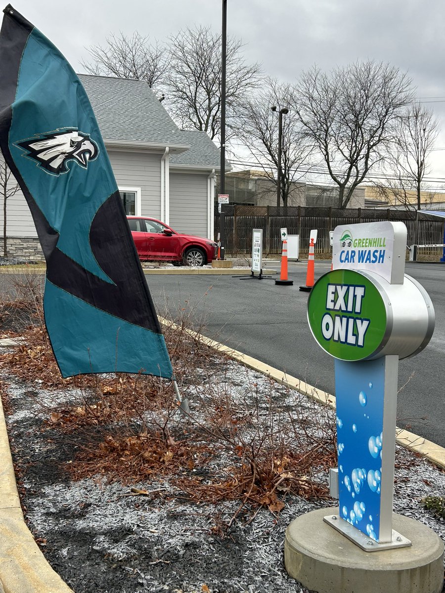Good luck to the #philadelphiaeagles from Greenhill Car Wash. Fly Eagles Fly 🦅 🏆