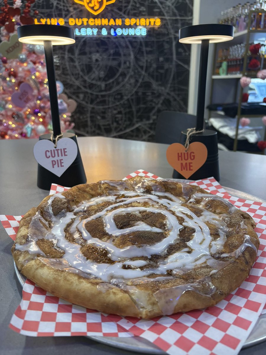 We would like to welcome our newest and sweetest member of our food menu… stop in for a handcrafted cocktail starting at 11 AM on Saturday and Sundays and order our delicious Cinnamon Streusel dessert pizza!