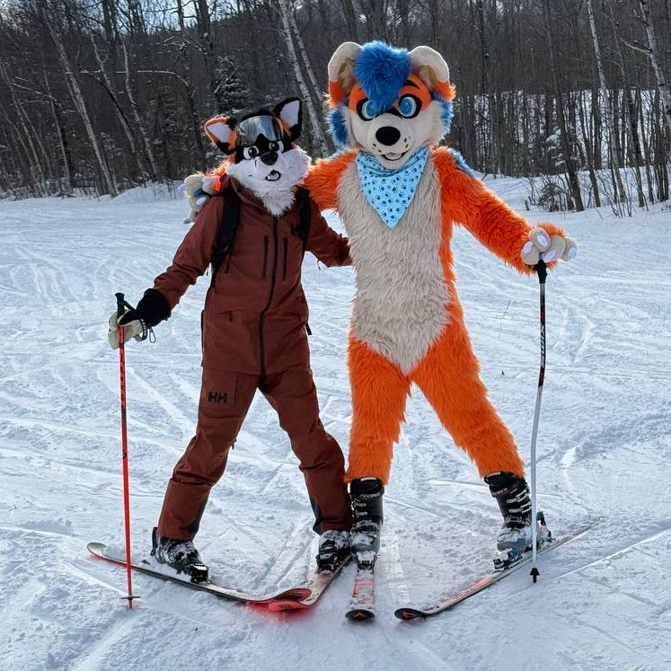 Joining us for a run? ⛷️ 
🐶: <a href="/rondofoxcoon/">Rondo</a> 
📸: <a href="/AviFox/">Avi Fox🍊🦊</a>