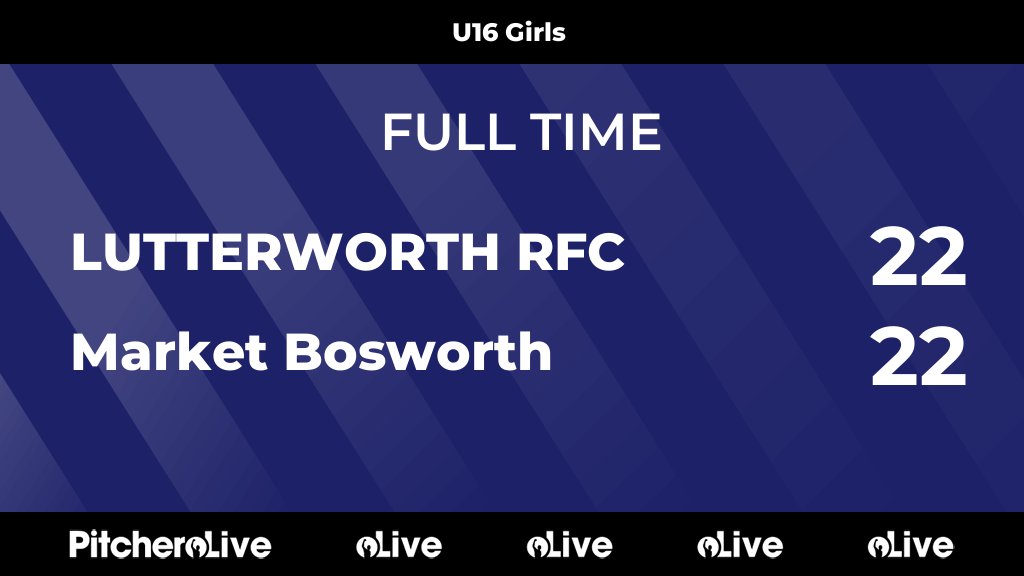 FULL TIME: LUTTERWORTH RFC 22 - 22 Market Bosworth
#LUTMAR #Pitchero
pitchero.com/clubs/lutterwo…