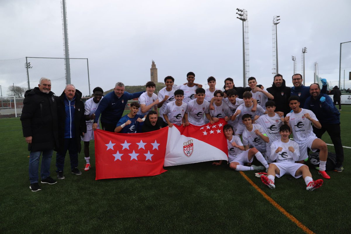 RFFM_oficial's tweet photo. Las selecciones Sub-14 y Sub-16 masculinas consiguen la clasificación para la Fase Final del Campeonato de España tras finalizar como primeras clasificadas en sus respectivos grupos de la Fase Oro que se ha disputado en A Coruña durante este fin de semana.

¡ENHORABUENA! https://t.co/CyDNWzJMsl