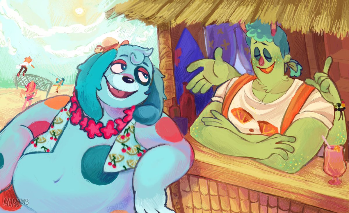 Fanart para <a href="/NummyPumpkin/">🌺Nummy🌺</a> 💛🧡💚#welcomehomearg #welcomehomepuppetshow  #art #fanart #au #WelcomeHomeAU