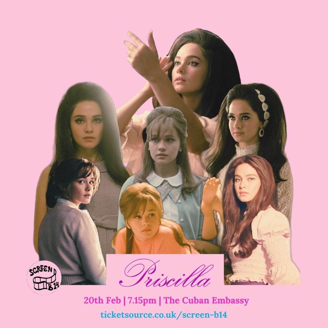 Join us at the Cuban Embassy in Moseley for Sofia Coppola's latest  film - Priscilla. Starring Cailee Spaeny in an award winning turn as Priscilla Presley and Jacob Elordi as Elvis.

🎟️ ticketsource.co.uk/screen-b14

#WhatsOnBirmingham #BirminghamFilm #BirminghamEvents #Moseley #B13