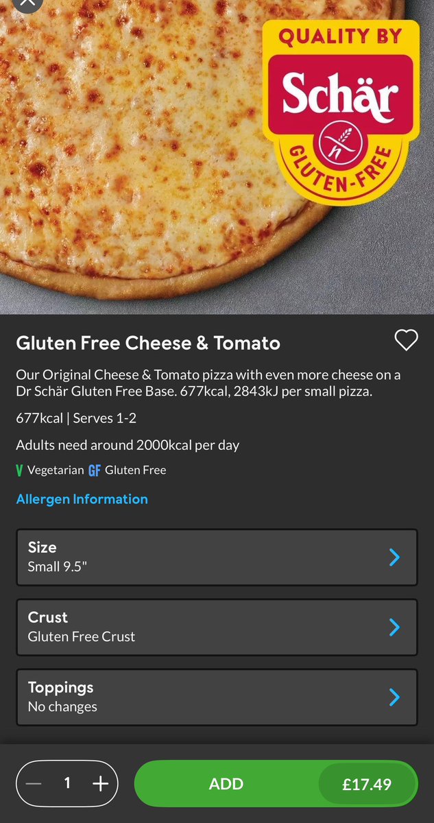 Chris Frost (@chrisjfrost) on Twitter photo The <a href="/Dominos_UK/">Domino's Pizza UK</a> ‘deal’ classic medium pizza £10….not too bad. But if your coeliac daughter wants a GF one? £17.49 for a plain small one which is the same as the £3.25 Asda one. Absolute extortion. The <a href="/Dominos_UK/">Domino's Pizza UK</a> ‘deal’ classic medium pizza £10….not too bad. But if your coeliac daughter wants a GF one? £17.49 for a plain small one which is the same as the £3.25 Asda one. Absolute extortion.