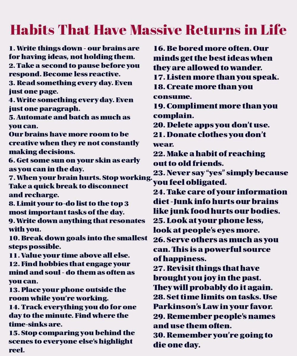Liminal1988's tweet photo. Habits That Have Massive Returns in Life https://t.co/krm3f2lkOM