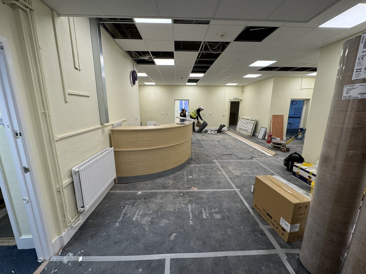 Office refurbishment coming along in Derby city centre #office #refurbishment #fitout #derby