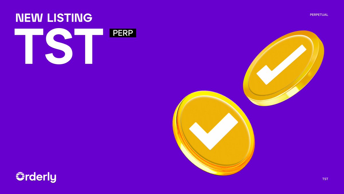 OrderlyNetwork's tweet photo. New Futures Listing is LIVE 💜

📈 $TST

Trade long or short with up to 10x leverage 🤯

Trading is LIVE on your favorite Orderly-powered DEX https://t.co/ATkKc8MdVC