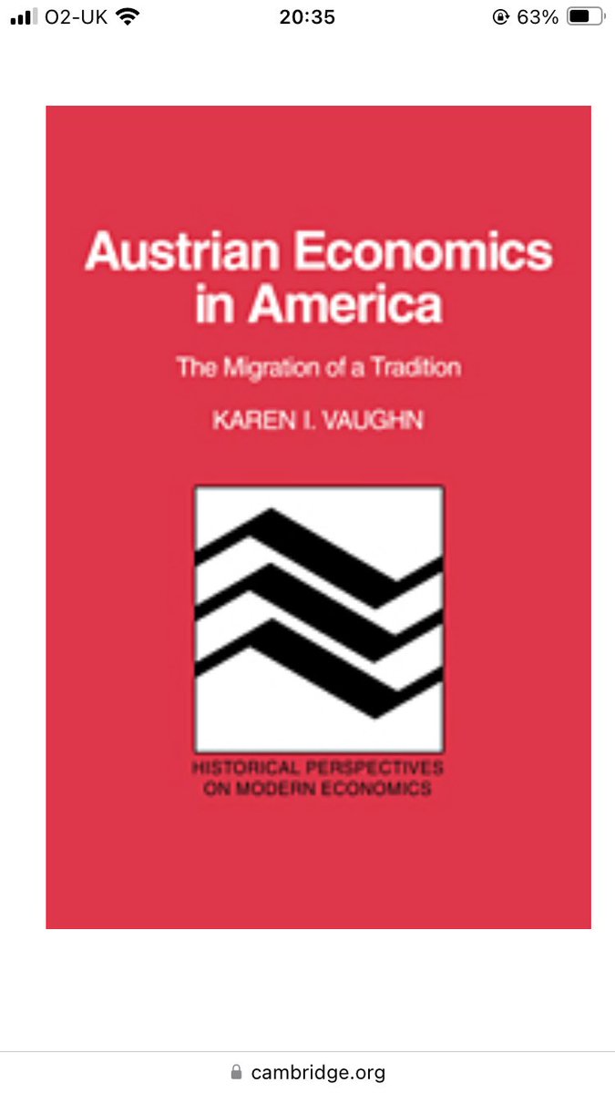 Excellent book by Karen Vaughn. Well worth reading. cambridge.org/core/books/aus…