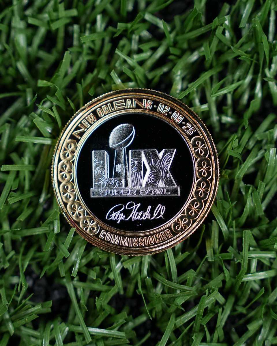 NFL's tweet image. This year&apos;s Super Bowl coin 🪙

📺: #SBLIX – 6:30pm ET on FOX
📱: Tubi + NFL app