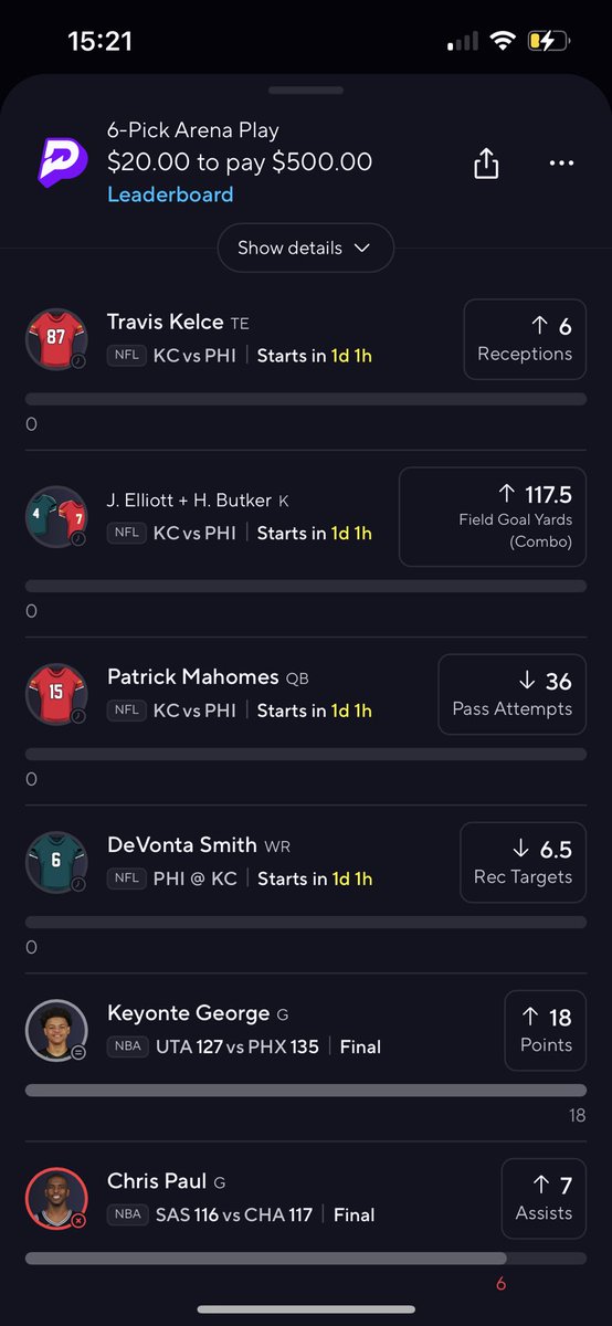 Warmasha's tweet photo. @PrizePicks So you guys are going back on your word now?? What the hell is this cheating ass app. You say it was 7, but you pick and choose which slips to apply it to??? https://t.co/LYxBLE2udz