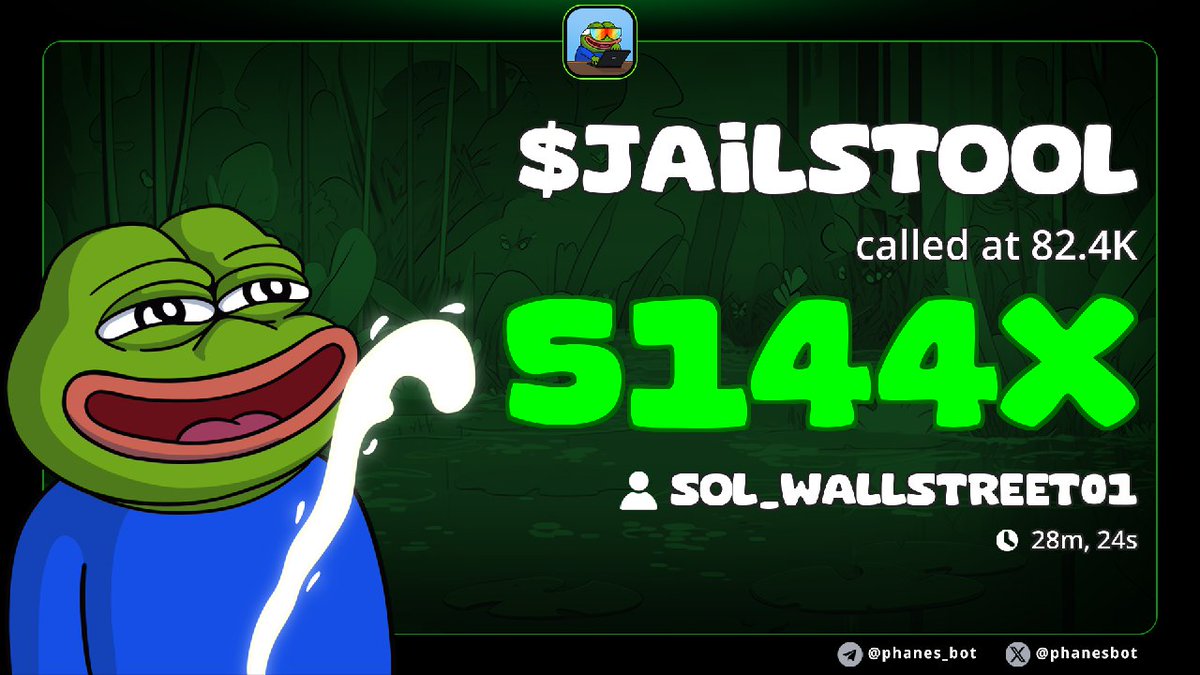 SolSigma01's tweet photo. 🚀 WHOA!
My call on $JAILSTOOL just hit a mind-blowing 5000x! 🔥 If you missed this, don’t sleep on the next one! 💰📈
https://t.co/6tne4A32Oa
#Bitcoin #ENGLOTDinnerinVietnam #englot #BlackmoresTH30YearsxFreen #memecoin #solana #xrp #musk #trumpcoin #ETH
#NextLevelGains https://t.co/zR9x1IgB9z