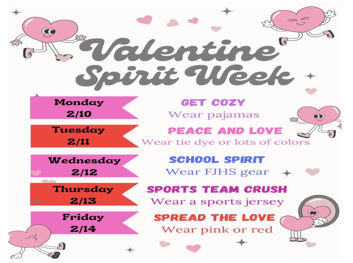 Firebird Spirit Week Starts Tomorrow!