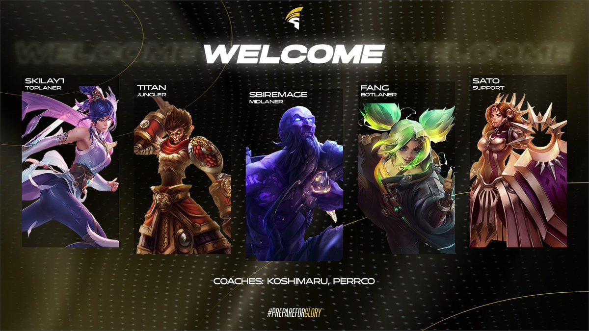 Spartans EU (@spartanseu) on Twitter photo The Javelins are here!
Please give a warm welcome to our Academy team, that will be competing in the Trine division of <a href="/Par_Phoenix/">TheParagonPhoenix</a>!
Top:<a href="/DyegtyarovYurii/">Skilay1 🇺🇦</a>
Jungle:<a href="/CibeDark/">TFT TITAN</a>
Mid:<a href="/sbiremage/">Sbiremage</a>
Bot:<a href="/lolfang3/">lolfang</a>
Support:<a href="/KstasDmtri21303/">Kostas.dim_</a>
Coaches: <a href="/Kosh1maru/">Koshimaru</a>, <a href="/LolPerrco/">perrco_lol</a>
#PrepareForGlory The Javelins are here!
Please give a warm welcome to our Academy team, that will be competing in the Trine division of <a href="/Par_Phoenix/">TheParagonPhoenix</a>!
Top:<a href="/DyegtyarovYurii/">Skilay1 🇺🇦</a>
Jungle:<a href="/CibeDark/">TFT TITAN</a>
Mid:<a href="/sbiremage/">Sbiremage</a>
Bot:<a href="/lolfang3/">lolfang</a>
Support:<a href="/KstasDmtri21303/">Kostas.dim_</a>
Coaches: <a href="/Kosh1maru/">Koshimaru</a>, <a href="/LolPerrco/">perrco_lol</a>
#PrepareForGlory