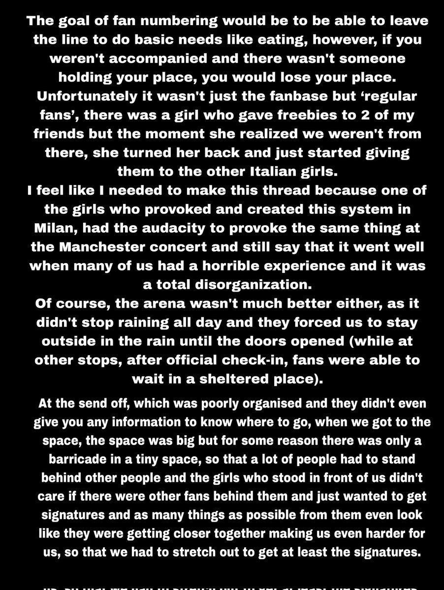 blackcxlumheart's tweet image. As I see more and more people complaining about their experience with other fans on this tour, i decided to to share my experience and of my friends on the Milan stop!  #TowardsTheLight #Will_To_Power #AteezinEurope