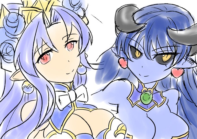 @megalo1no スペース聞きながら描いてた落書き
話題だいぶ前ですがヘキカママンとアスタ様が好きです 