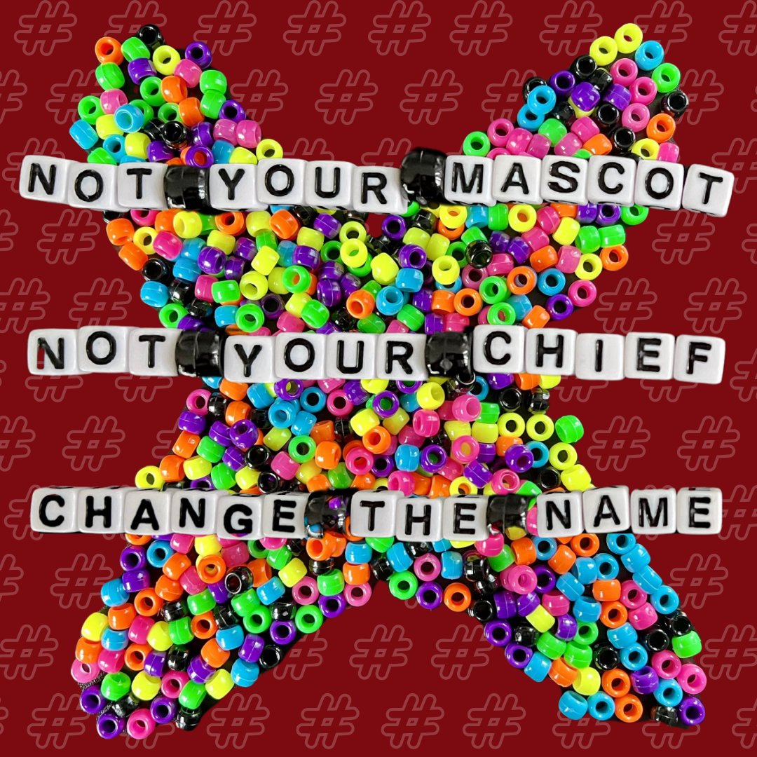 Native Stereotypes Harm All of Us!!! Together with all our relatives and #TaylorNation we demand the removal of all Native names, symbols and displays of racist stereotypes from all sports teams. #NotYourMascot. #NFL #SuperBowl #Swifties #NotYourChief #ChangeTheName