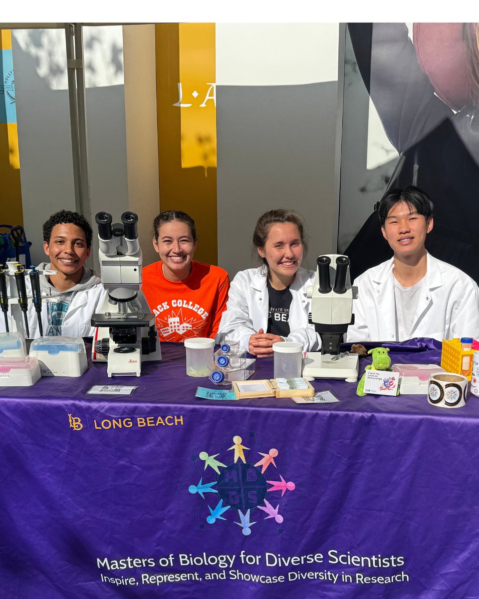 csulb_rds's tweet photo. We had the privilege of tabling at the 26th Annual Los Angeles Black College Expo! Daniel, Sarah, and Wyatt provided activities for the attendees with lab instruments and sought to answer any questions about science  We were overjoyed to see so many aspiring scientists! https://t.co/NZelk0rads