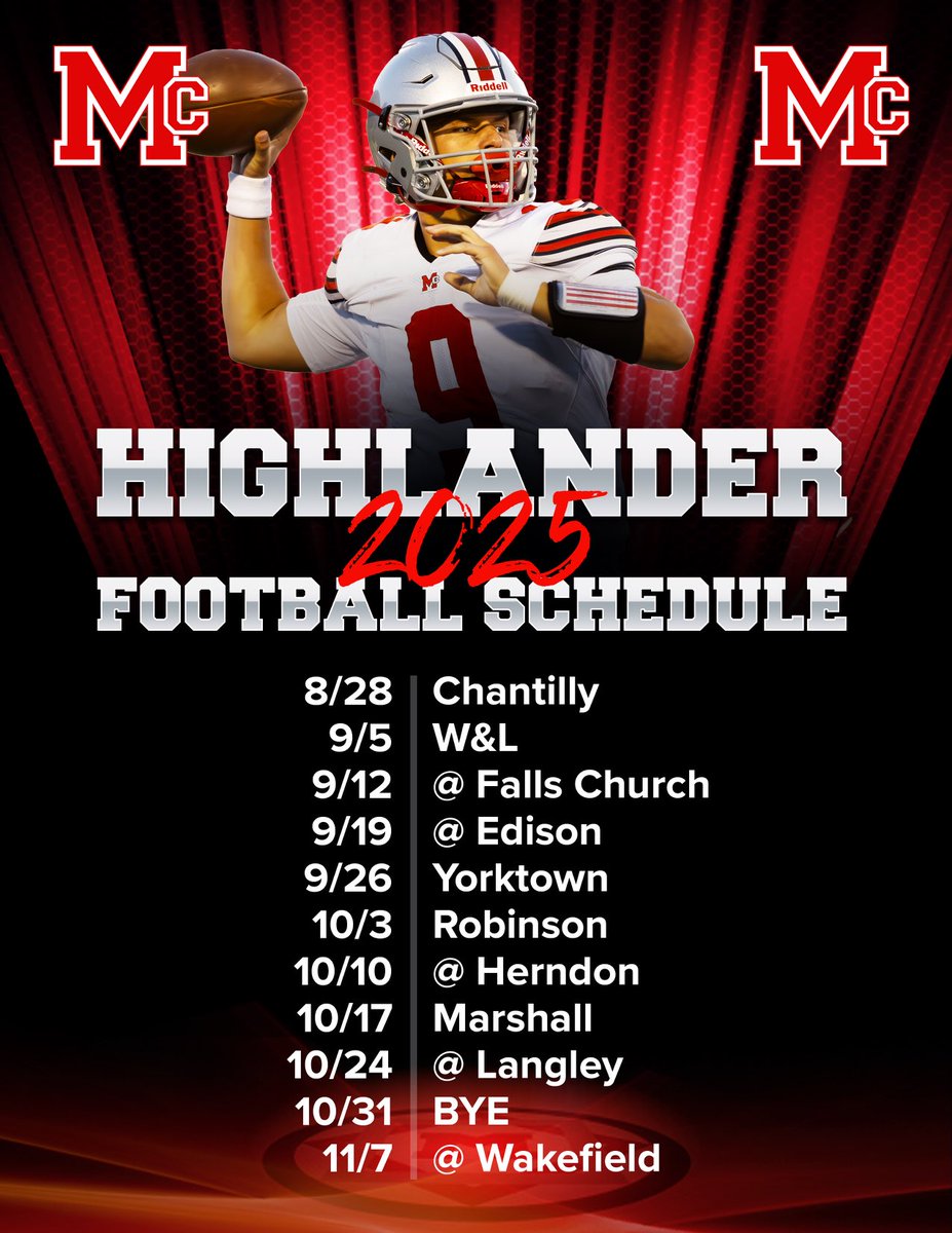 2025 Highlanders schedule!!