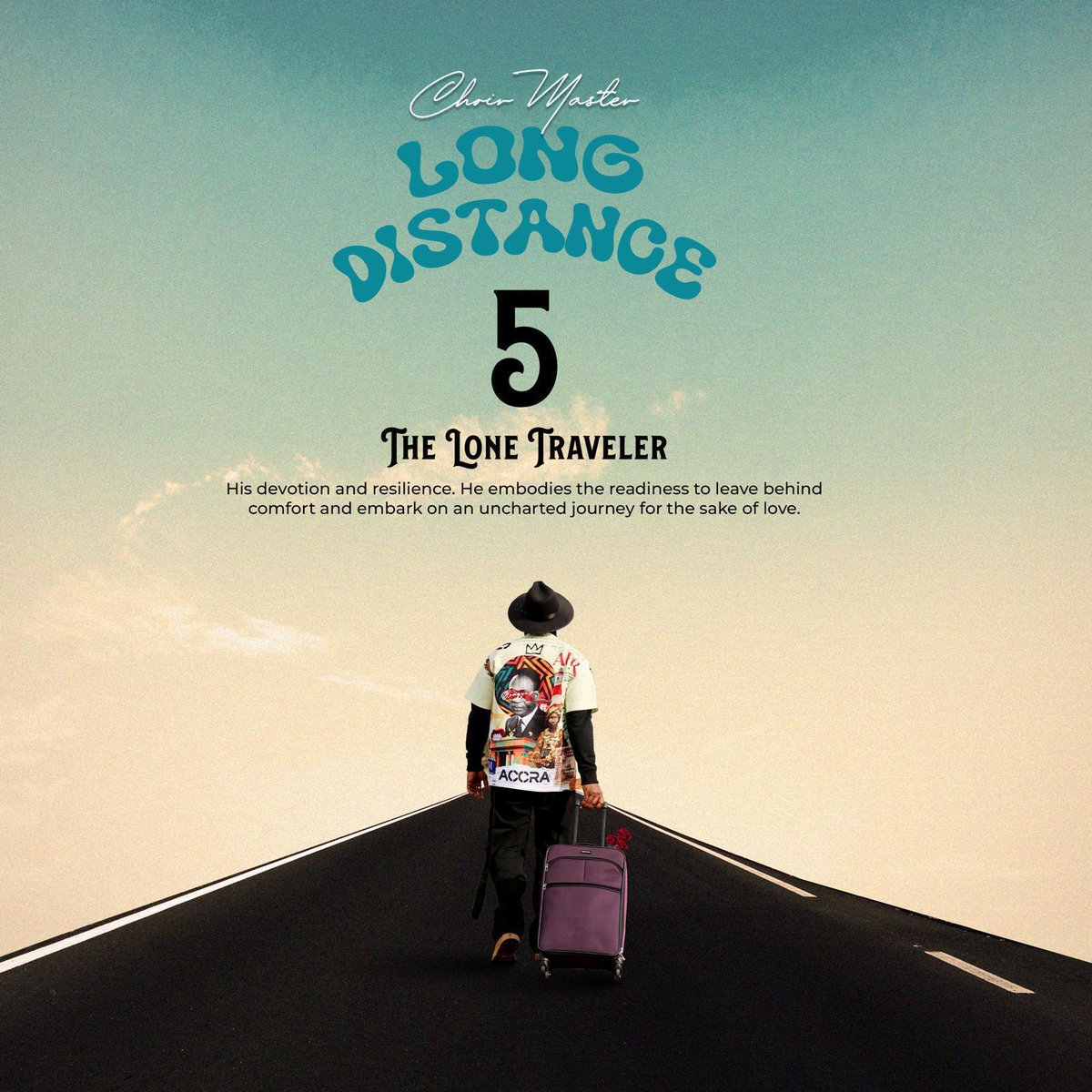 GhanaMusic's tweet image. Day 5: 𝐋𝐎𝐍𝐆 𝐃𝐈𝐒𝐓𝐀𝐍𝐂𝐄

𝐓𝐇𝐄 𝐋𝐎𝐍𝐄 𝐓𝐑𝐀𝐕𝐄𝐋𝐄𝐑
His devotion and resilience. He embodies the readiness to leave behind comfort and embark on an uncharted journey for the sake of love.

#ghanamusic #longdistance #outsoon