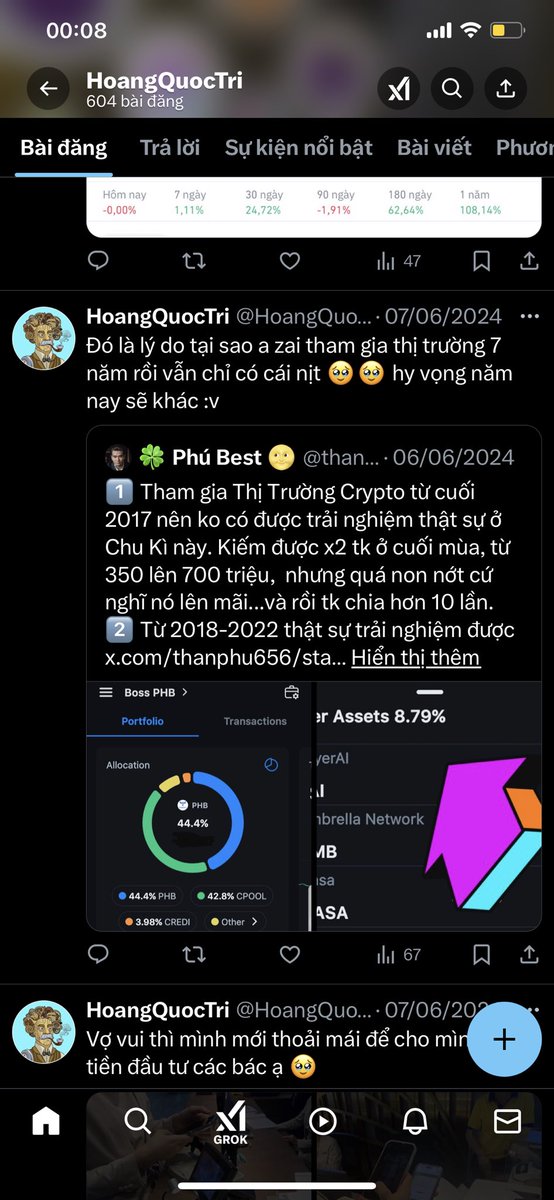 HoangQuocTri93's tweet photo. @DUDINH2025 @thanphu656 Tháng 6/2024 mình lướt thấy ông này thấy nói chuyện biết là k biết 1 cái gì rồi 😂 lỡ cmt k cầm $btc $eth $sol thì sang năm lấy tiền đâu ra chơi bị fan hùa theo ác luôn :)) hồi đó cứ bấu vào kinh nghiệm 7 năm :)) h thì biết rồi https://t.co/Pi2LKixmS6