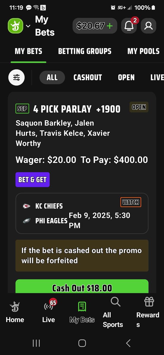 bensonbunch32's tweet photo. @DKSportsbook #LetDKCook https://t.co/DoQLeeTFu1