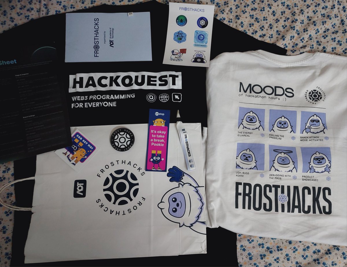 INdrajit Ari | Hack4bengal 🔥 (@indrajitari) on Twitter photo Thanks to <a href="/frosthacks_in/">frosthacks.in</a> for the amazing swag and to <a href="/imanishbarnwal/">Manish Kumar Barnwal</a> & <a href="/HackQuest_/">HackQuest</a> for the cool T-shirt from the Social Media Challenge! ! Thanks to <a href="/frosthacks_in/">frosthacks.in</a> for the amazing swag and to <a href="/imanishbarnwal/">Manish Kumar Barnwal</a> & <a href="/HackQuest_/">HackQuest</a> for the cool T-shirt from the Social Media Challenge! !