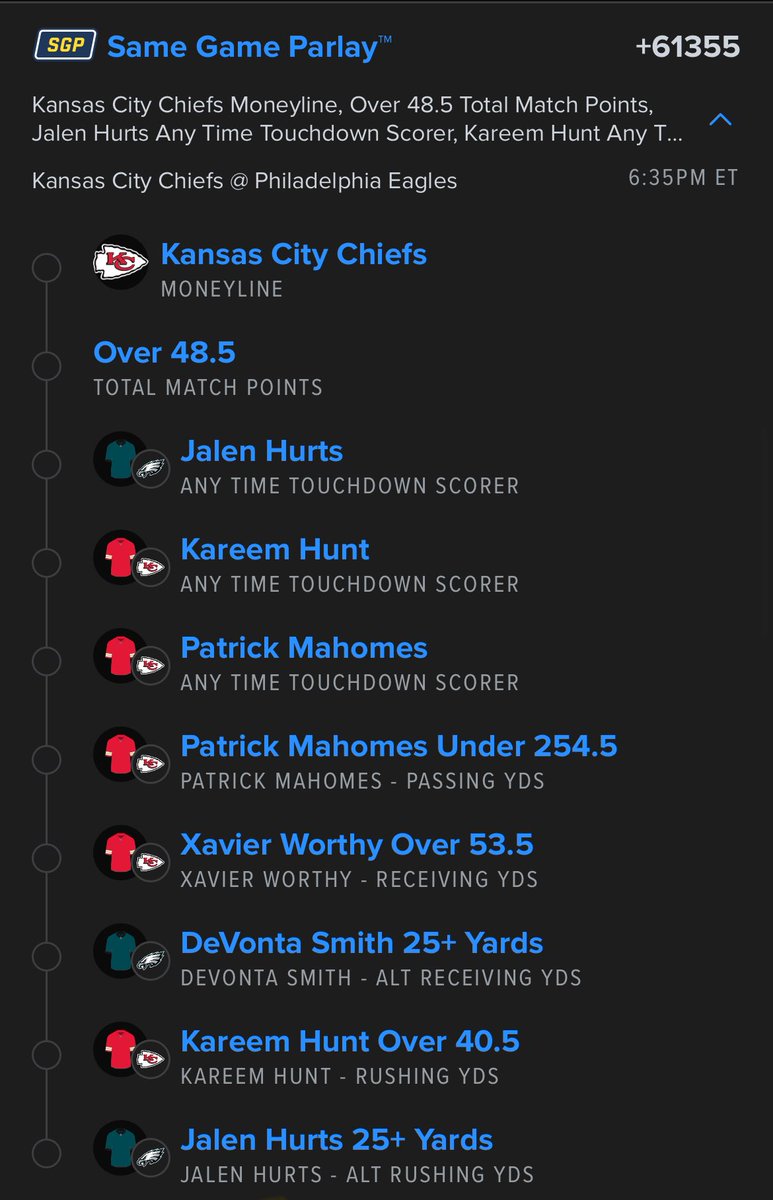 Thank you mahomes #SuperBowlLIX  #GamblingX #GamblingTwitter