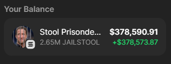 LuffyInSol's tweet photo. Just bought #jailstool for $5,000 and it’s now worth $378,000! 🤑 @stoolpresidente

To celebrate, I’m giving away 55 $SOL!

Like this tweet &amp; follow me for a chance to win

Comment "done" when done

Let’s go! https://t.co/QMwwcAVdNl