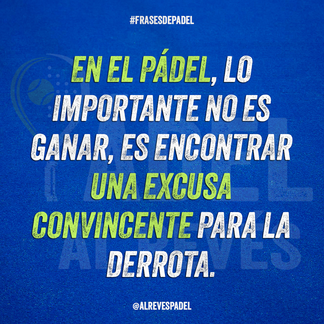 “En el pádel, lo importante no es ganar, es encontrar una excusa convincente para la derrota.”

🎾 Todos hemos soltado alguna vez una excusa épica tras un partido… 😅 ¿Cuál es la más ingeniosa que has escuchado (o dicho)? ¡Cuéntanos en los comentarios!👇 

#FrasesDePádel
