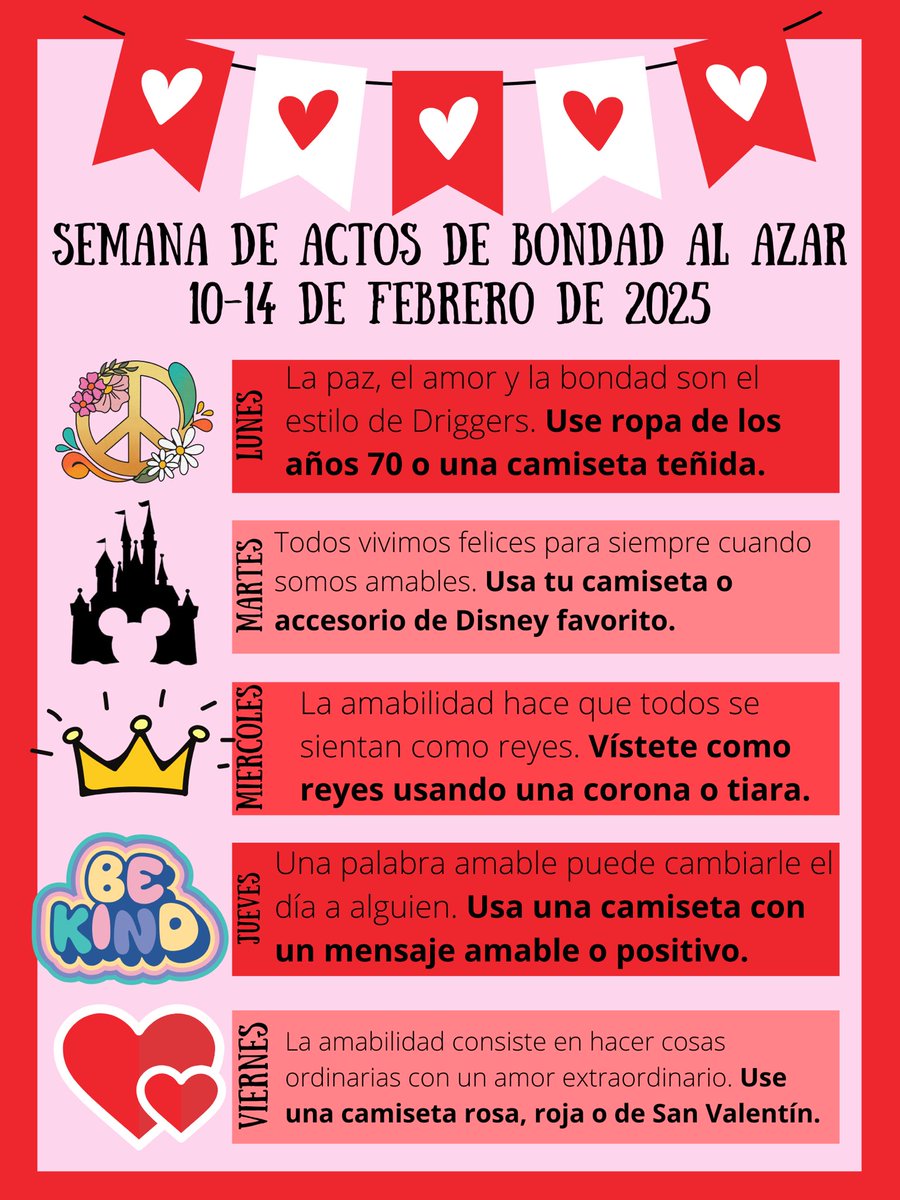 Get ready <a href="/NISDDriggers/">Rita Kay Driggers ES</a> Hounds, tomorrow we start our Random Acts of Kindness Week!! ❤️🤗

¡Prepárense Hounds, mañana empezamos la semana de Actos de Bondad! ❤️🤗