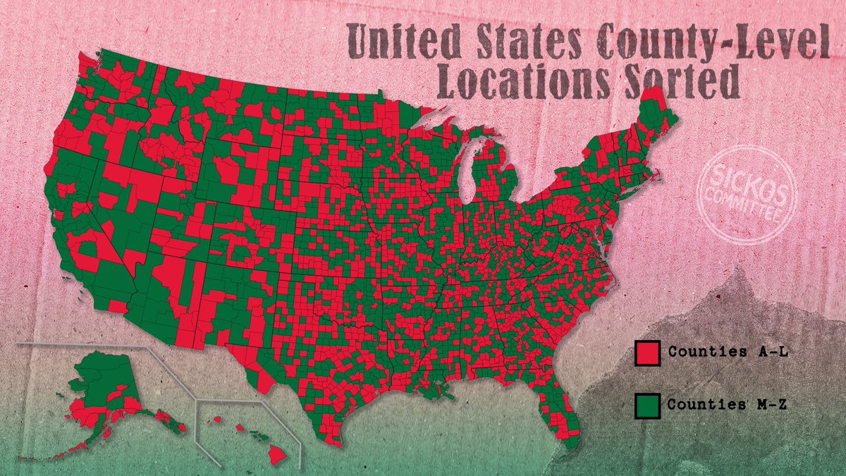 SickosCommittee's tweet photo. Is your county/parish RED or GREEN for the Big Game? https://t.co/kQ9Quk5Q7A