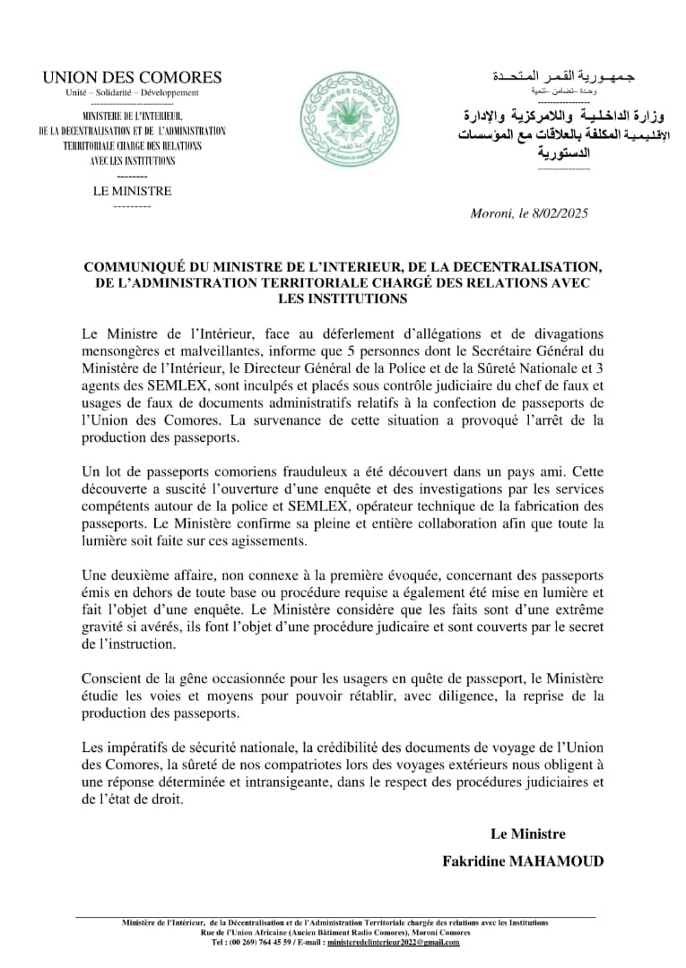 🚨COMMUNIQUE