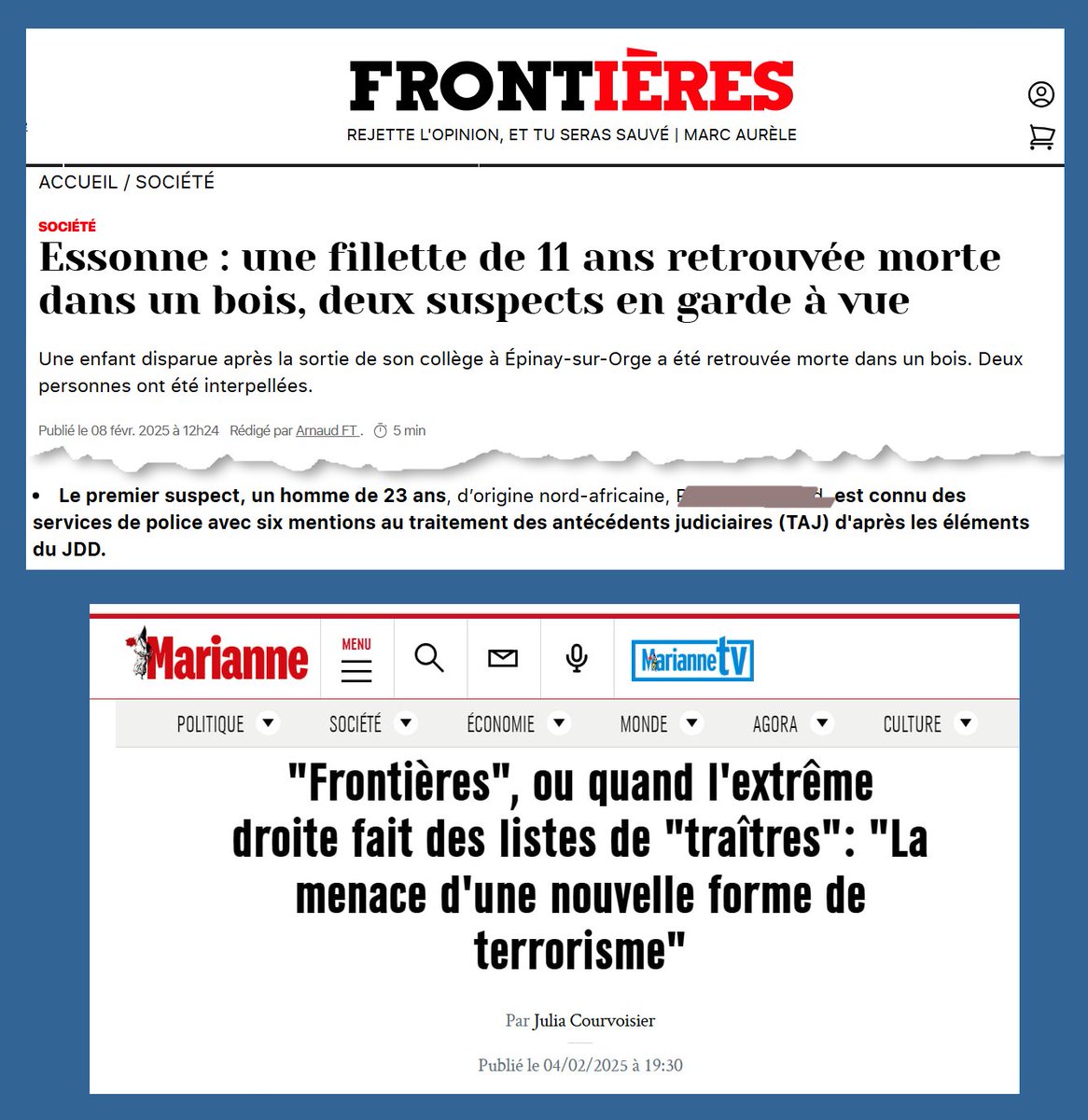 🛑 <a href="/MinistereCC/">Ministère de la Culture 🇫🇷</a>, pourquoi "Frontières" a-t-il encore l'agrément #CPPAP lui permettant de profiter d'avantages fiscaux, après avoir incité au harcèlement d'avocats d'exilés et d'ONG, et avoir bafoué la présomption d'innocence en publiant le nom d'un suspect (100% innocent) ?